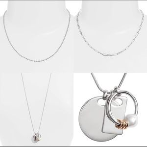 Something Navy Layered Dsc Pendant Necklace